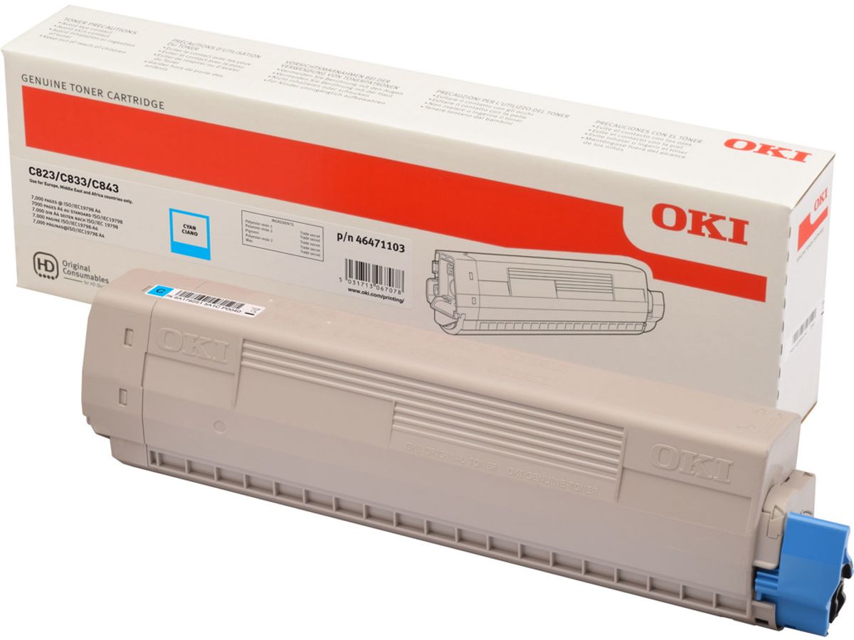 OKI Toner C823/833/843 Cyan