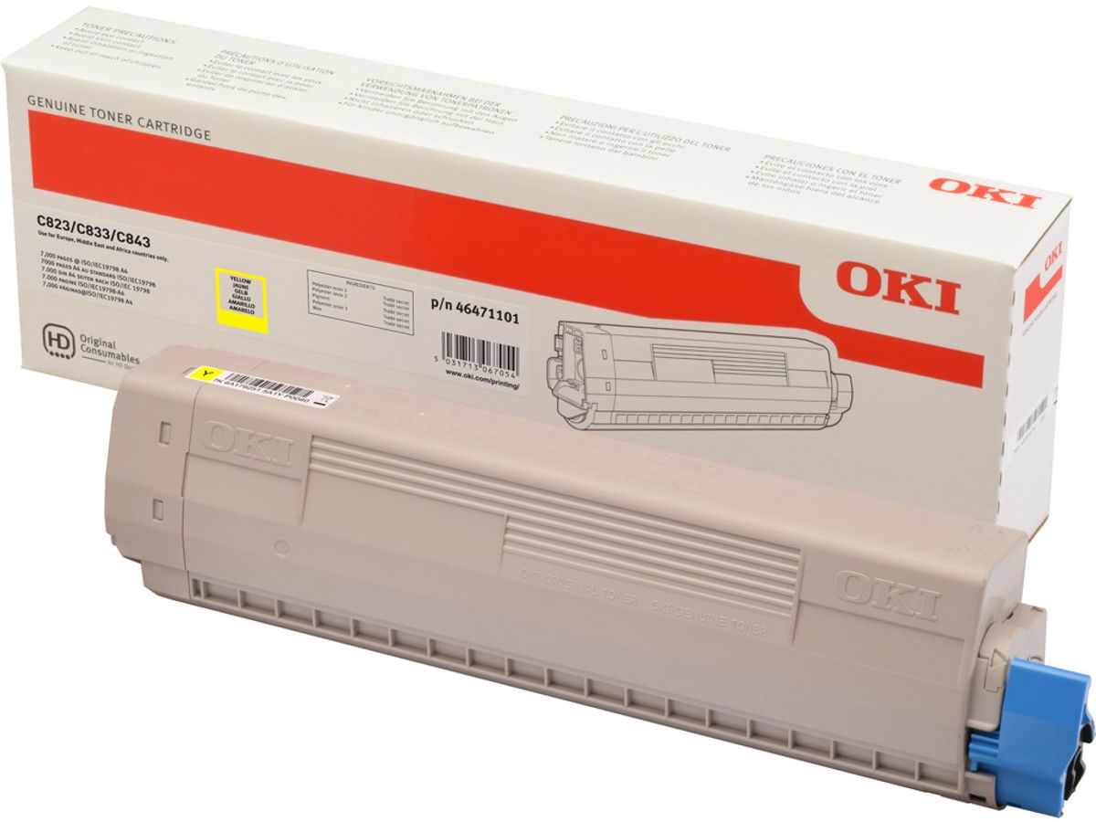 OKI Toner C823/833/843 Gul