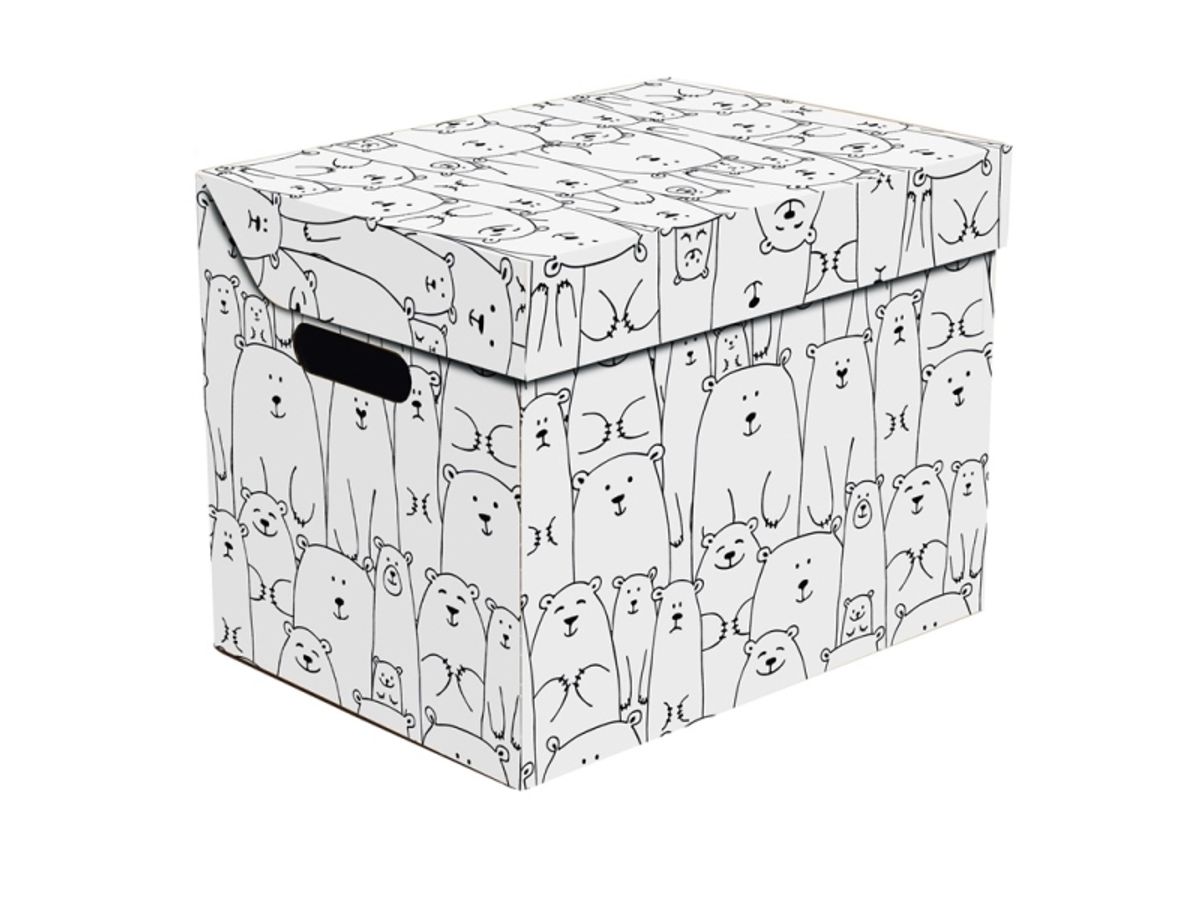 Okko Foldable Carton Box34x25x26cm Bears