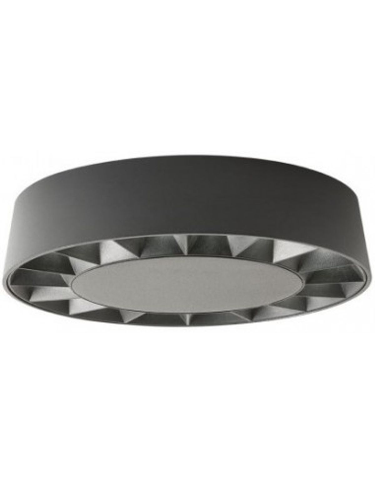 OKU Loftlampe i aluminium og polycarbonat Ø17,6 cm 1 x 14W SMD LED - Mat mørkegrå