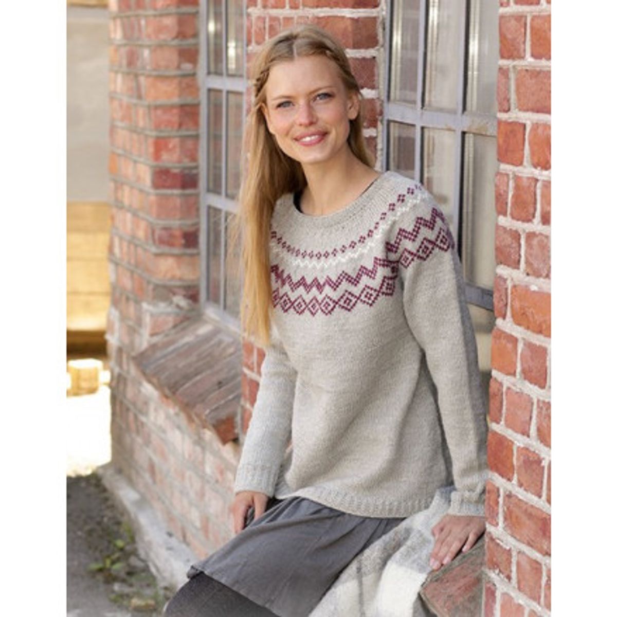 Old Mill Pullover by DROPS Design - Bluse Strikkeopskrift str. S - XXX - X-Large