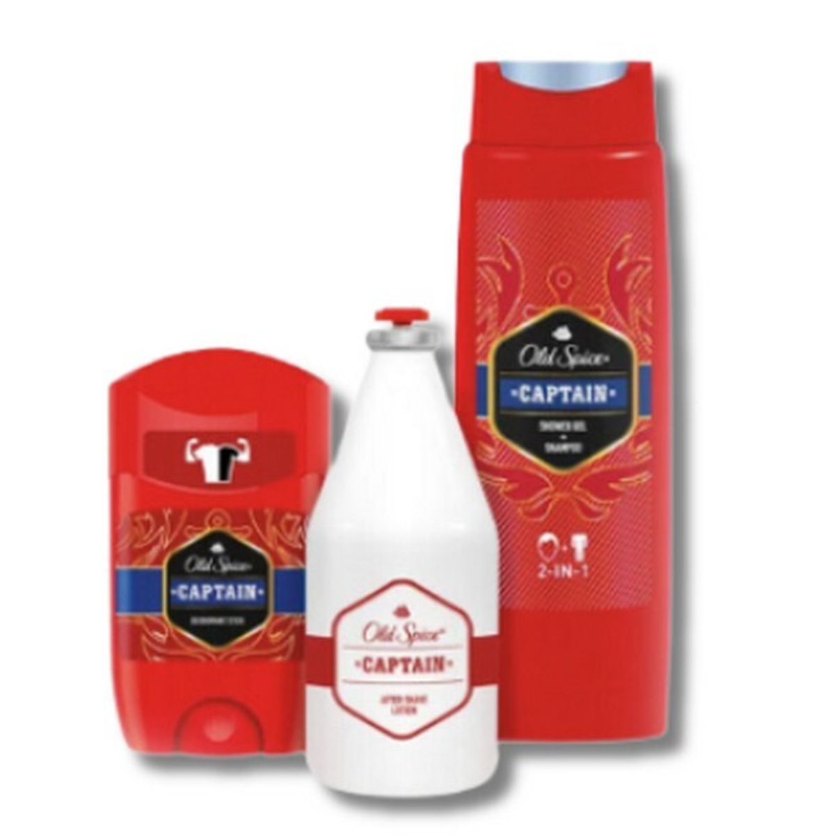 Old Spice - Captain Gaveæske Aftershave, Showergel & Deo