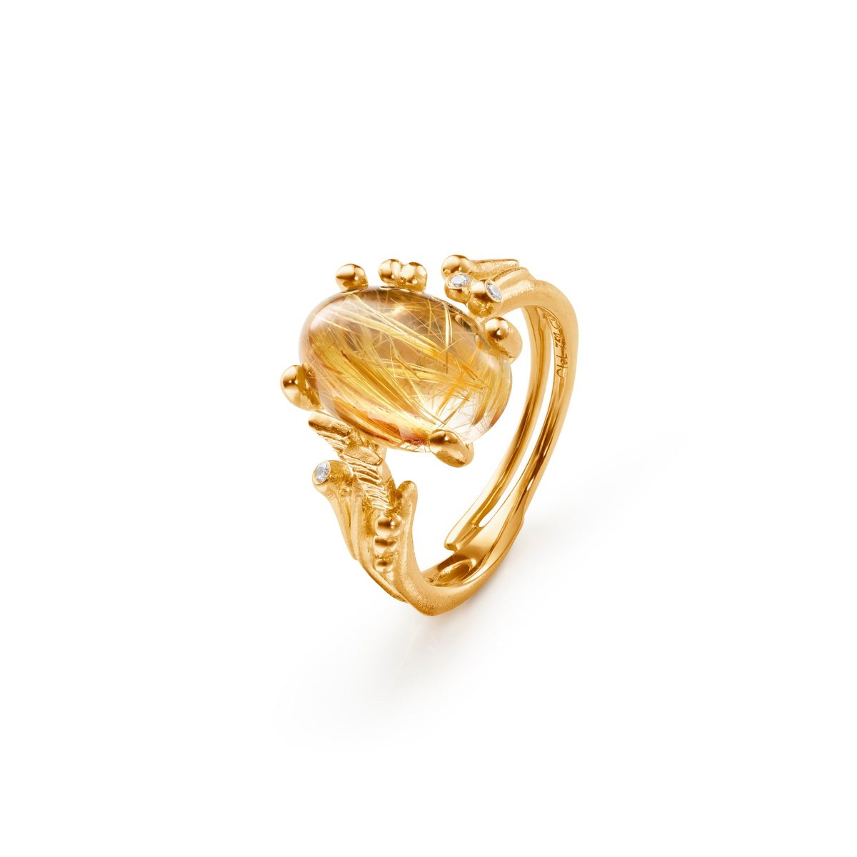 OLE LYNGGAARD COPENHAGEN - BoHo ring rutilkvarts 18 kt. guld