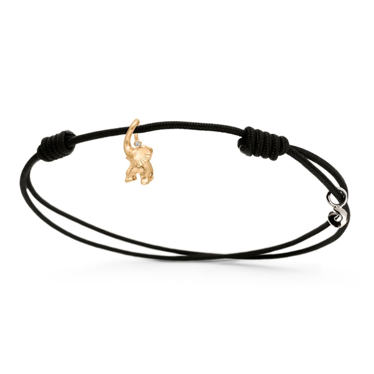 OLE LYNGGAARD COPENHAGEN Elephant My Little World Charm i 18 kt. guld med 1 brillant