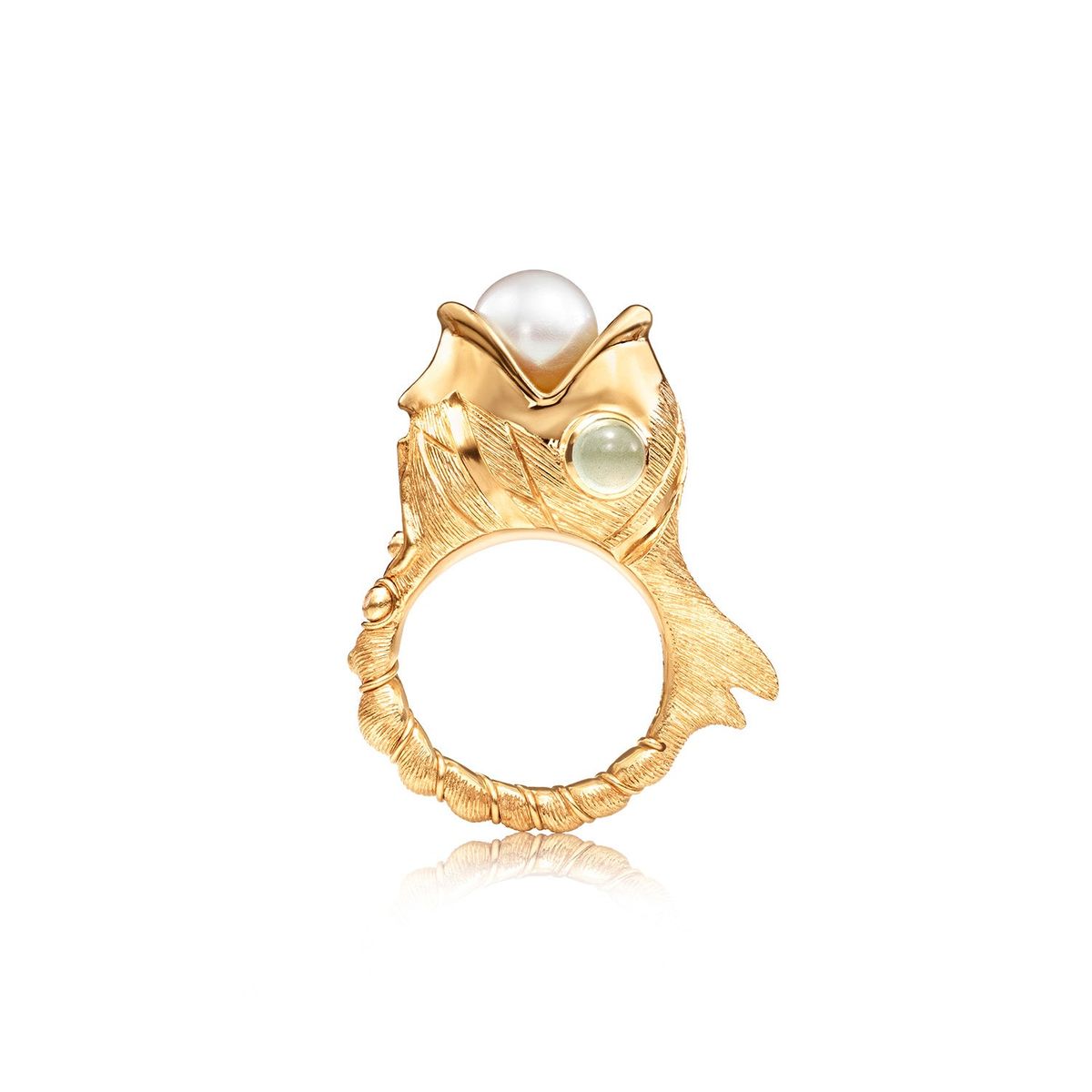 OLE LYNGGAARD COPENHAGEN - Young Fish ring, 0,006 ct. tw/vs 18 kt. guld