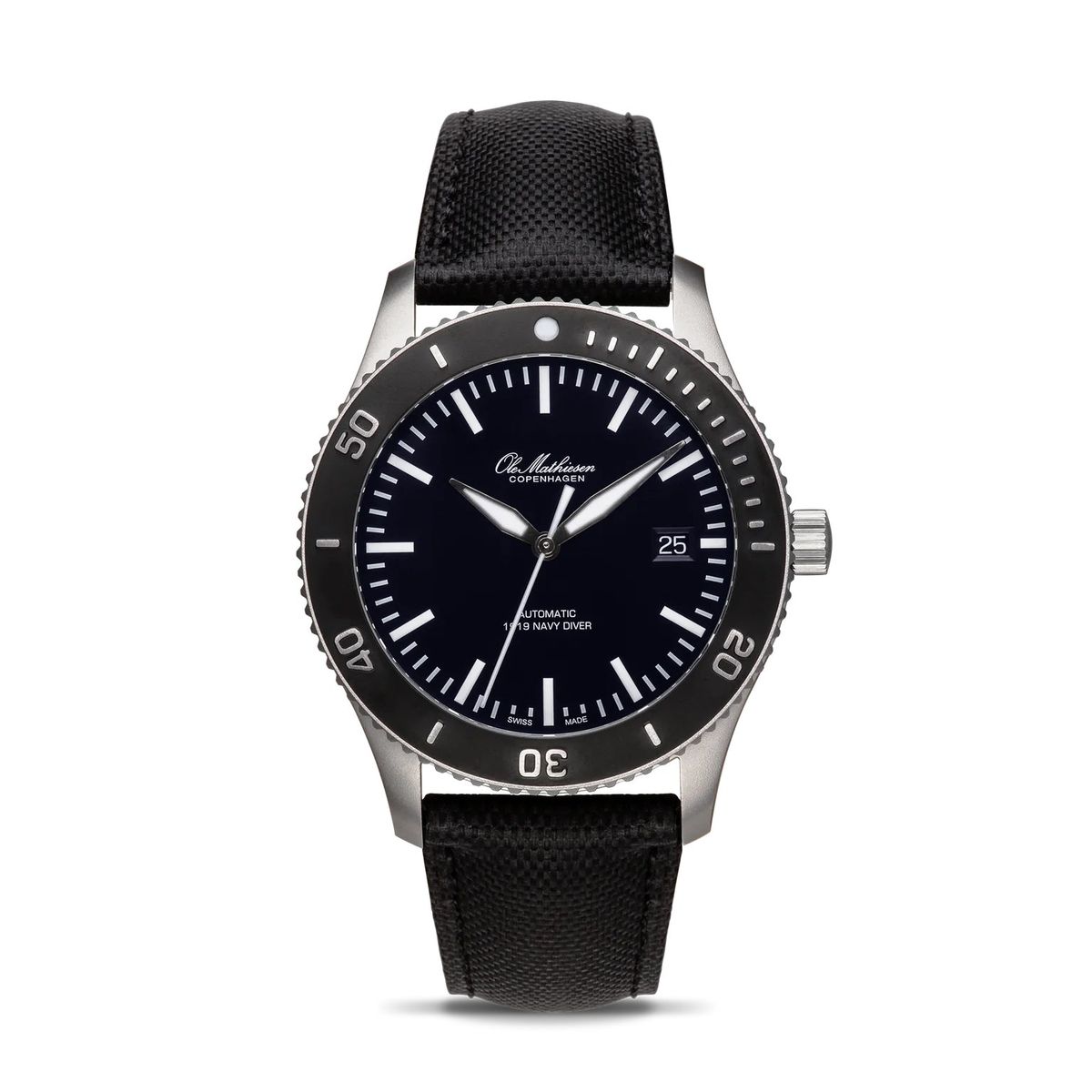 Ole Mathiesen - Navy Diver 40, armbåndsur OM10.40A.NA Tekstil