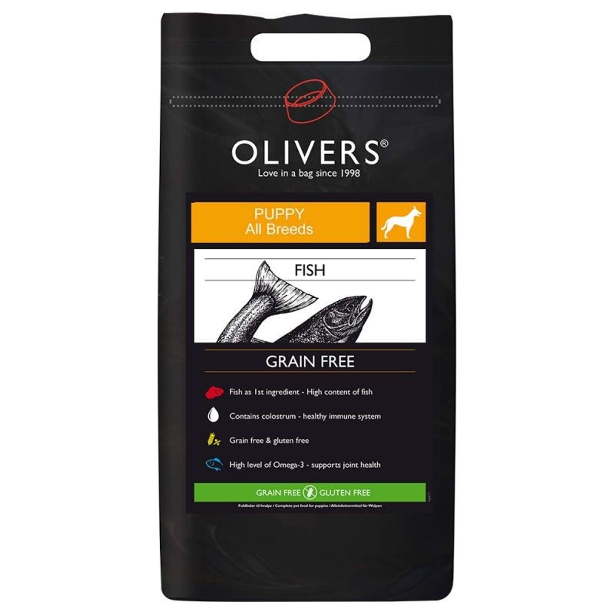 Olivers Puppy Fish All Breeds Grain Free, 12 kg