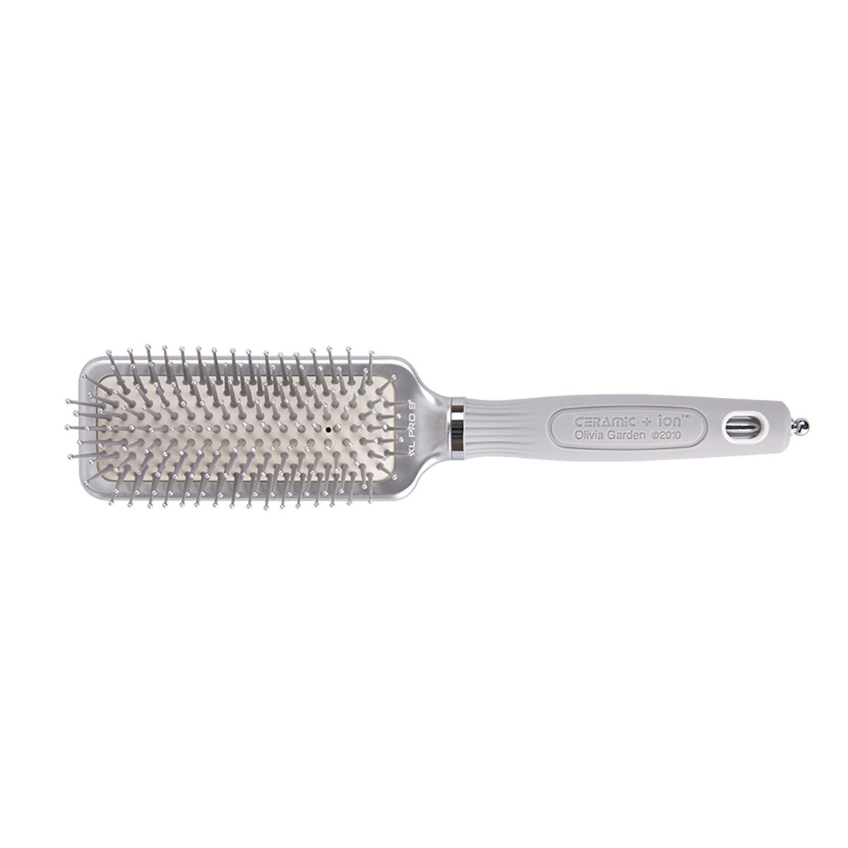 Olivia Garden® - Silver Rectangular expert care hairbrush - Small