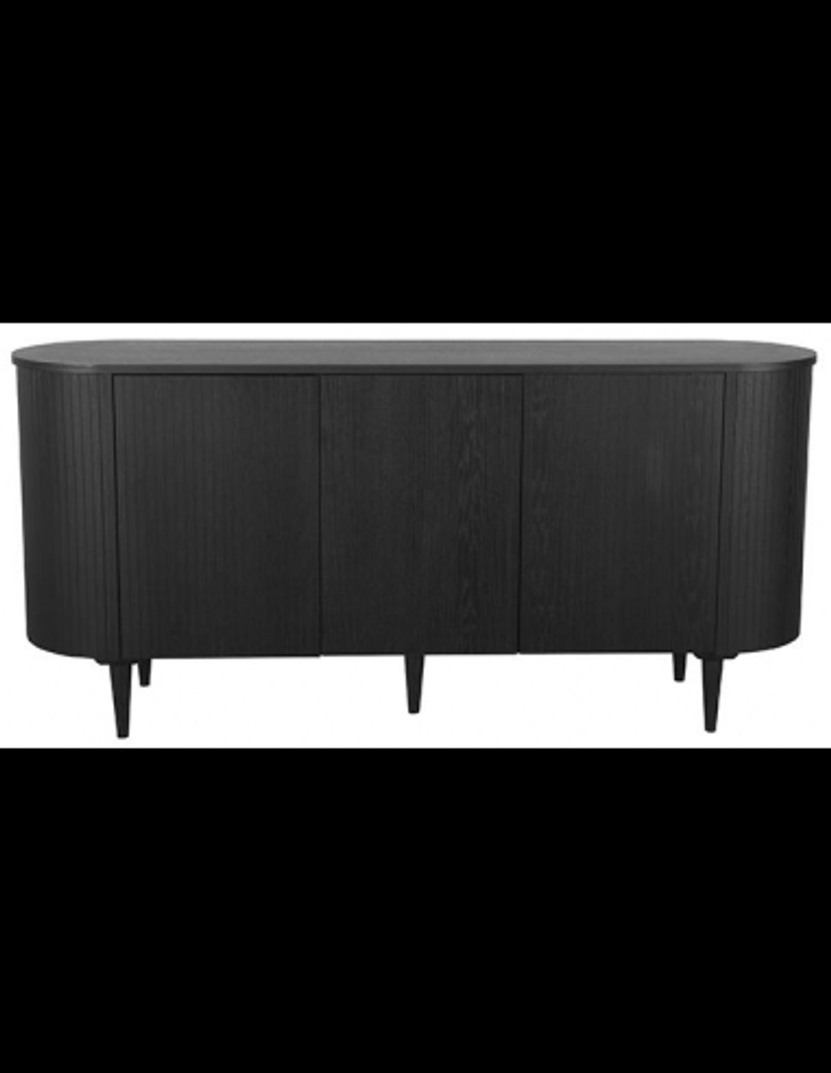 Olivia Sideboard i egetræ og egetræsfinér B180 cm - Sort