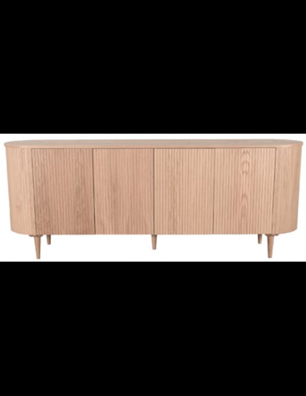 Olivia Sideboard i egetræ og egetræsfinér B220 cm - Lys eg