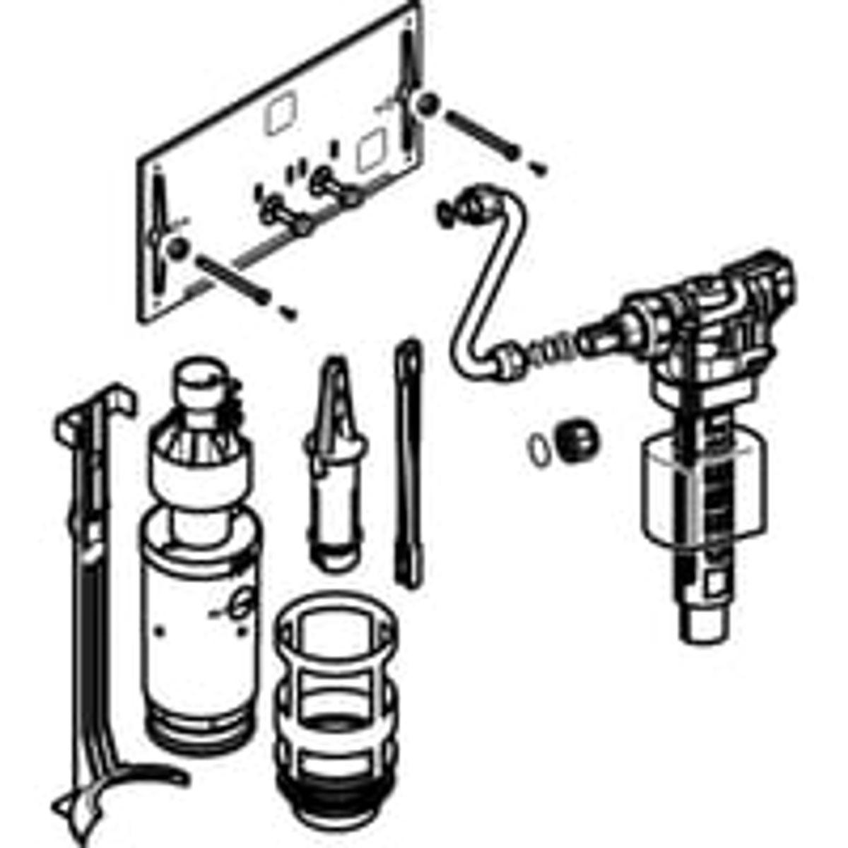 Ombygningsst til 3/6 liter indbygningscisterne fra 1974-87