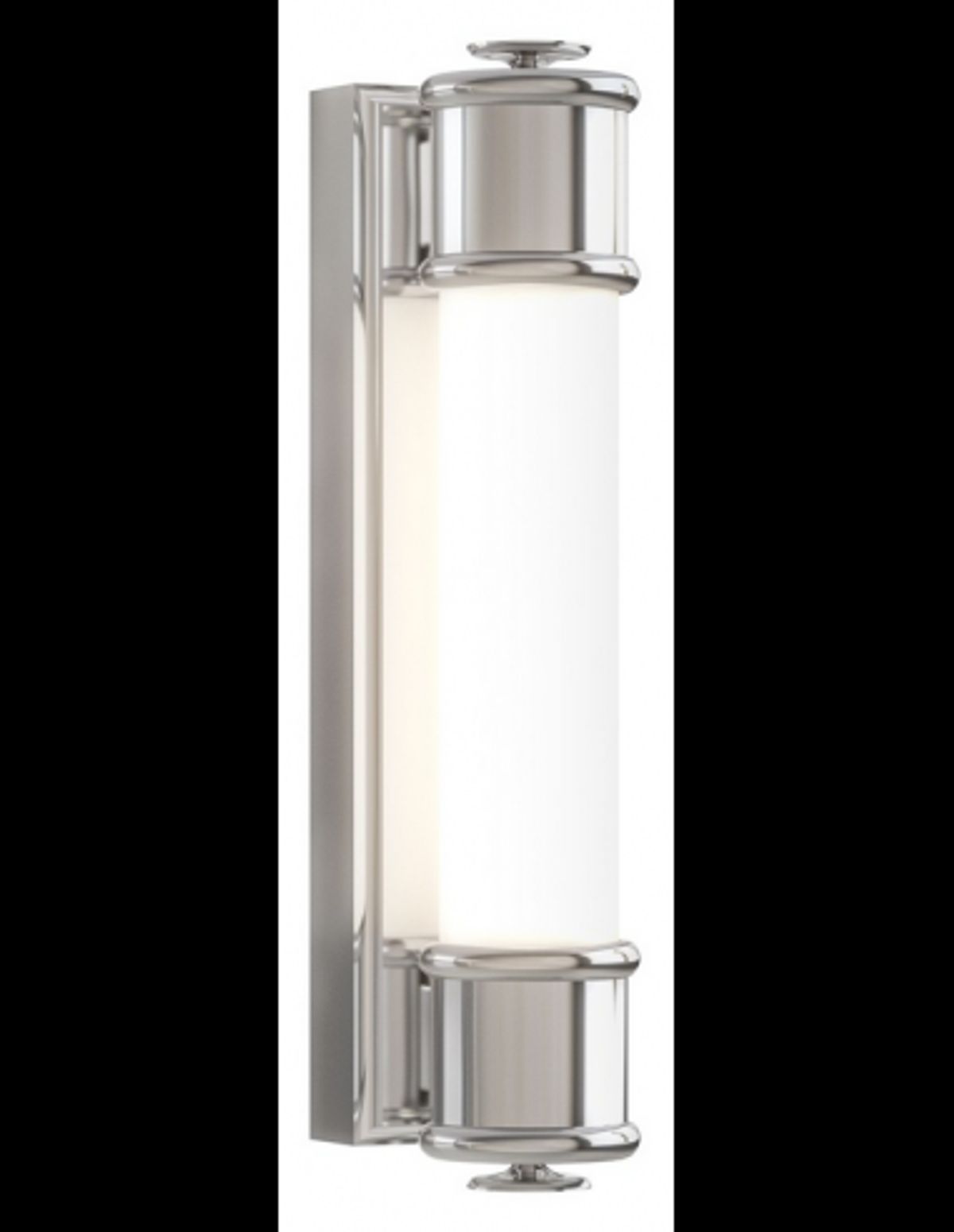 Omi Badeværelseslampe i metal og glas H30 cm 6W LED - Krom/Mat hvid