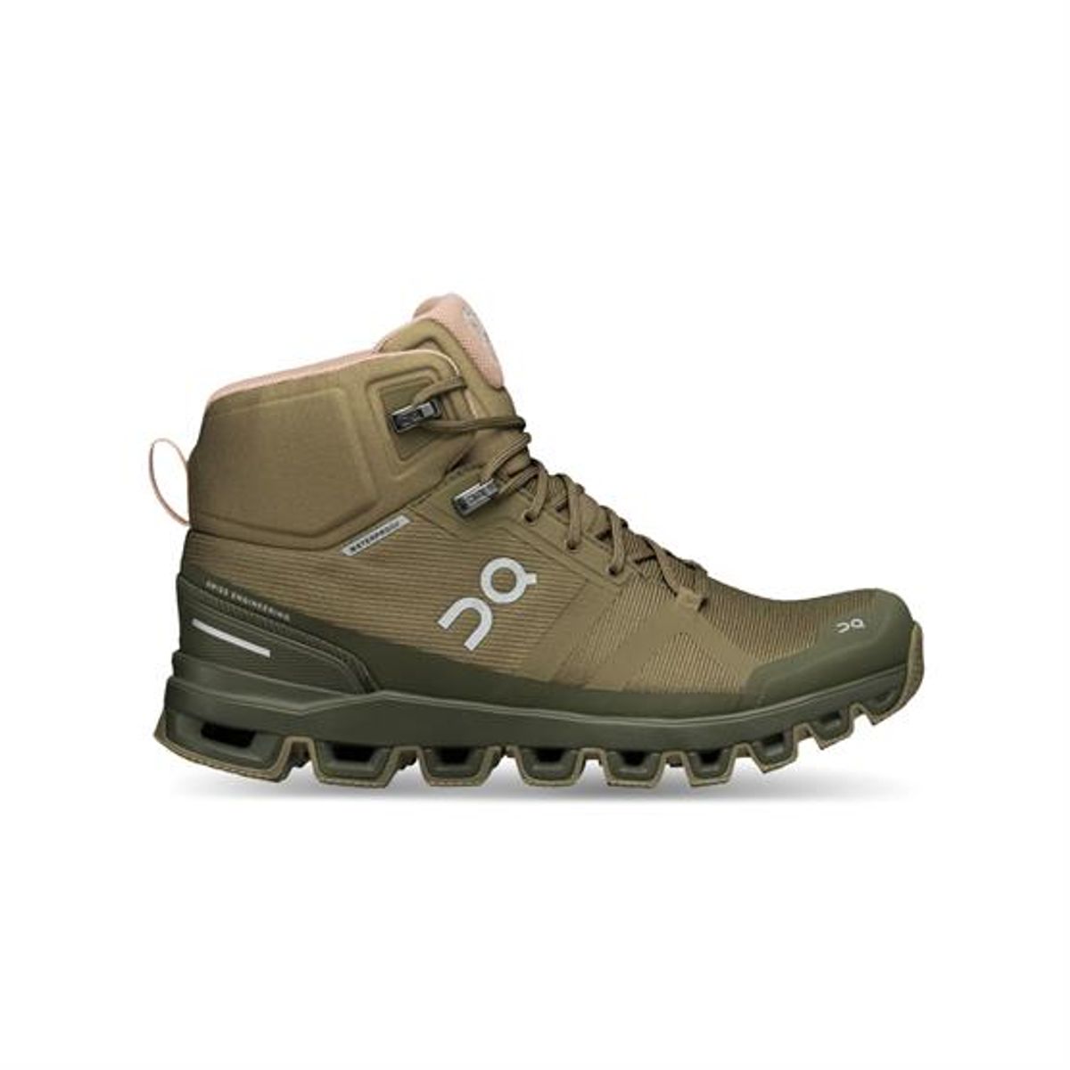 On Cloudrock Waterproof Womens, Olive / Reed