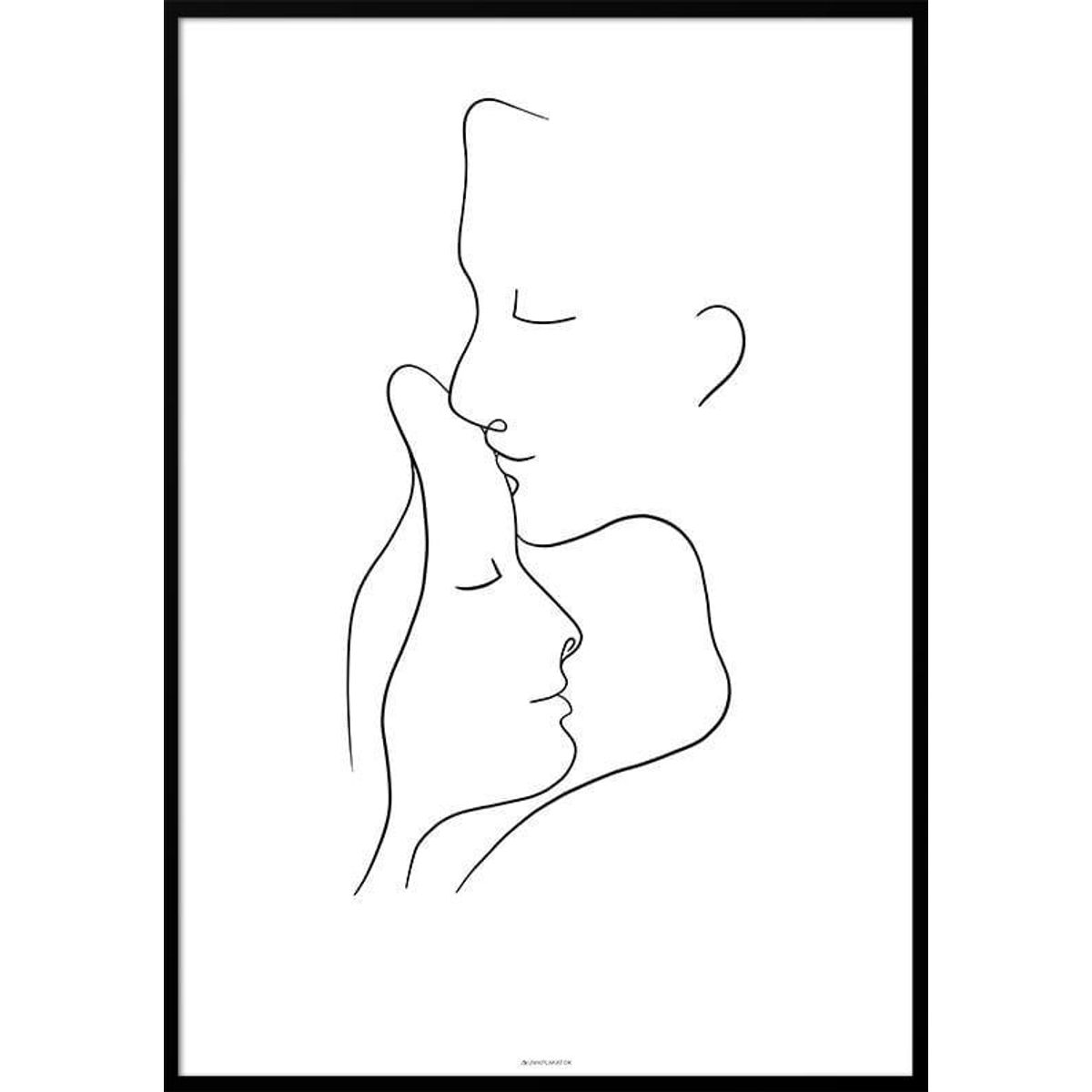 One line drawing - Caress plakat