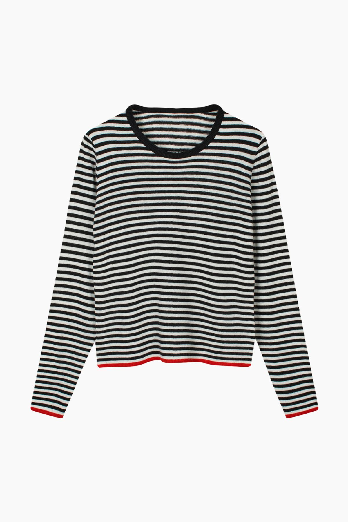 One Stripe Ellis Knit - Black/Ecru - Mads Nørgaard - Stribet M