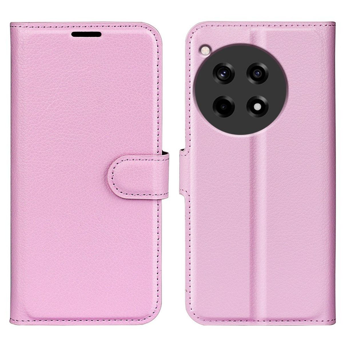 OnePlus 12R 5G - Læder cover / pung - Pink