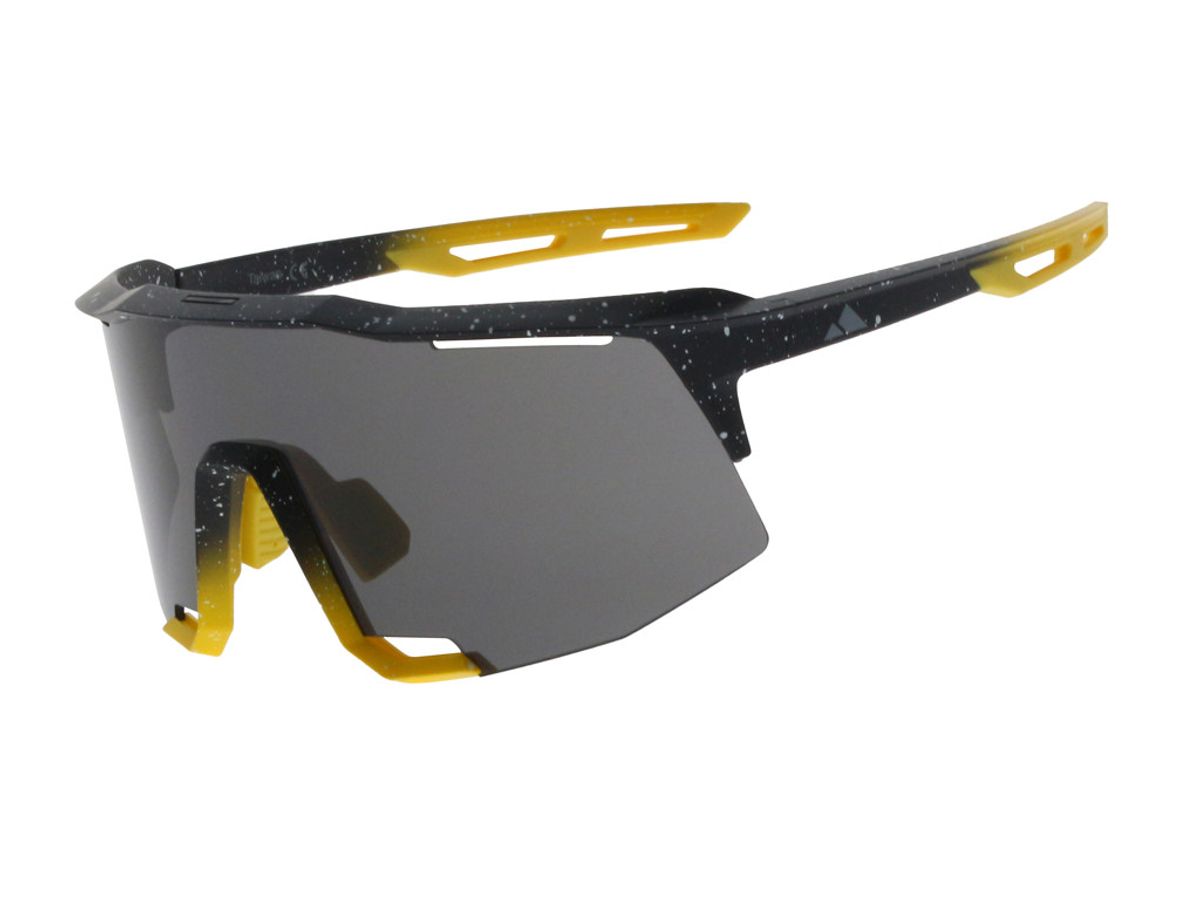 Ongear Hautacam Cykelbrille - Smoked PC Linse - Mat Sort/Mat Gul