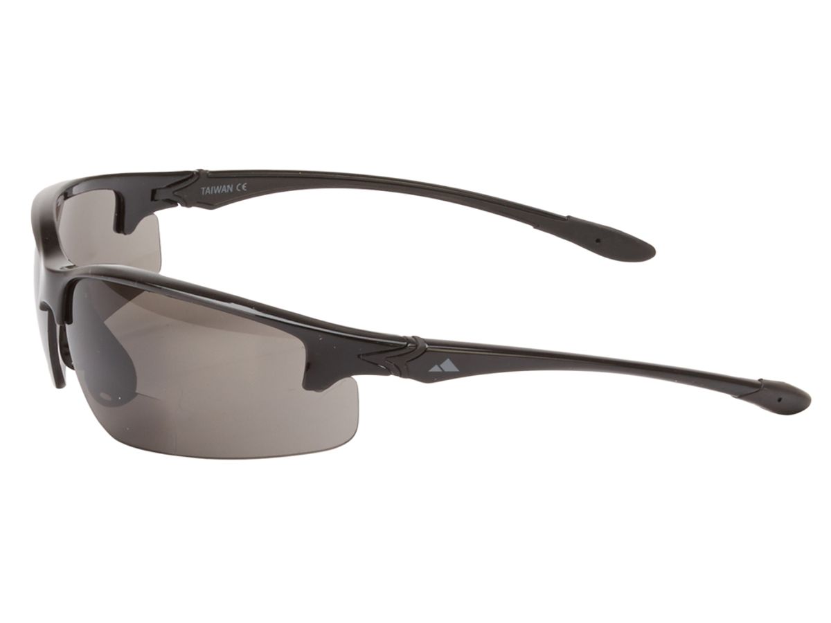 Ongear Stelvio - Cykelbrille med PC Smoke bifocal linse +3,0 - Blank sort