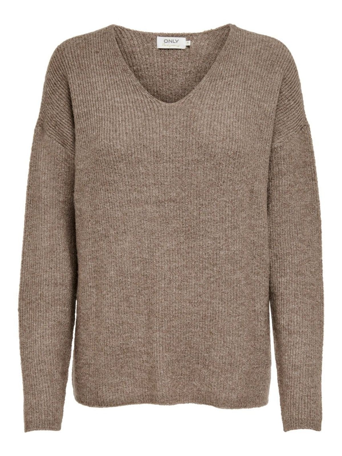 Onlcamilla V-Neck L/S Pullover Caribou/MELANGE S