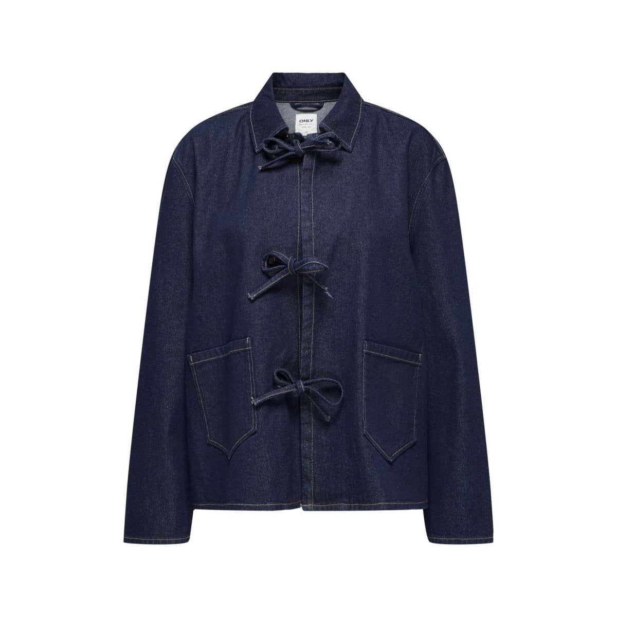 Onlthille L/S Tie Jacket Gua Dark Blue Denim/RINSE XS