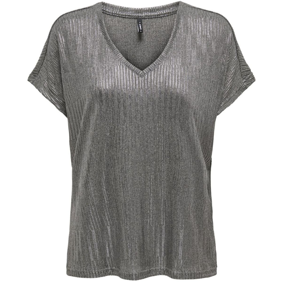 ONLY dame top ONLMIRANDA - Dark Grey Melange Gun metallic