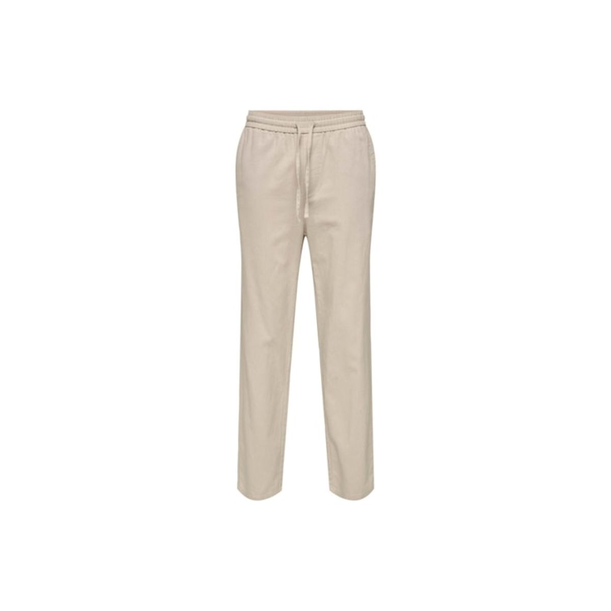 ONLY & SONS Hørbukser Loose Fit i beige til herre