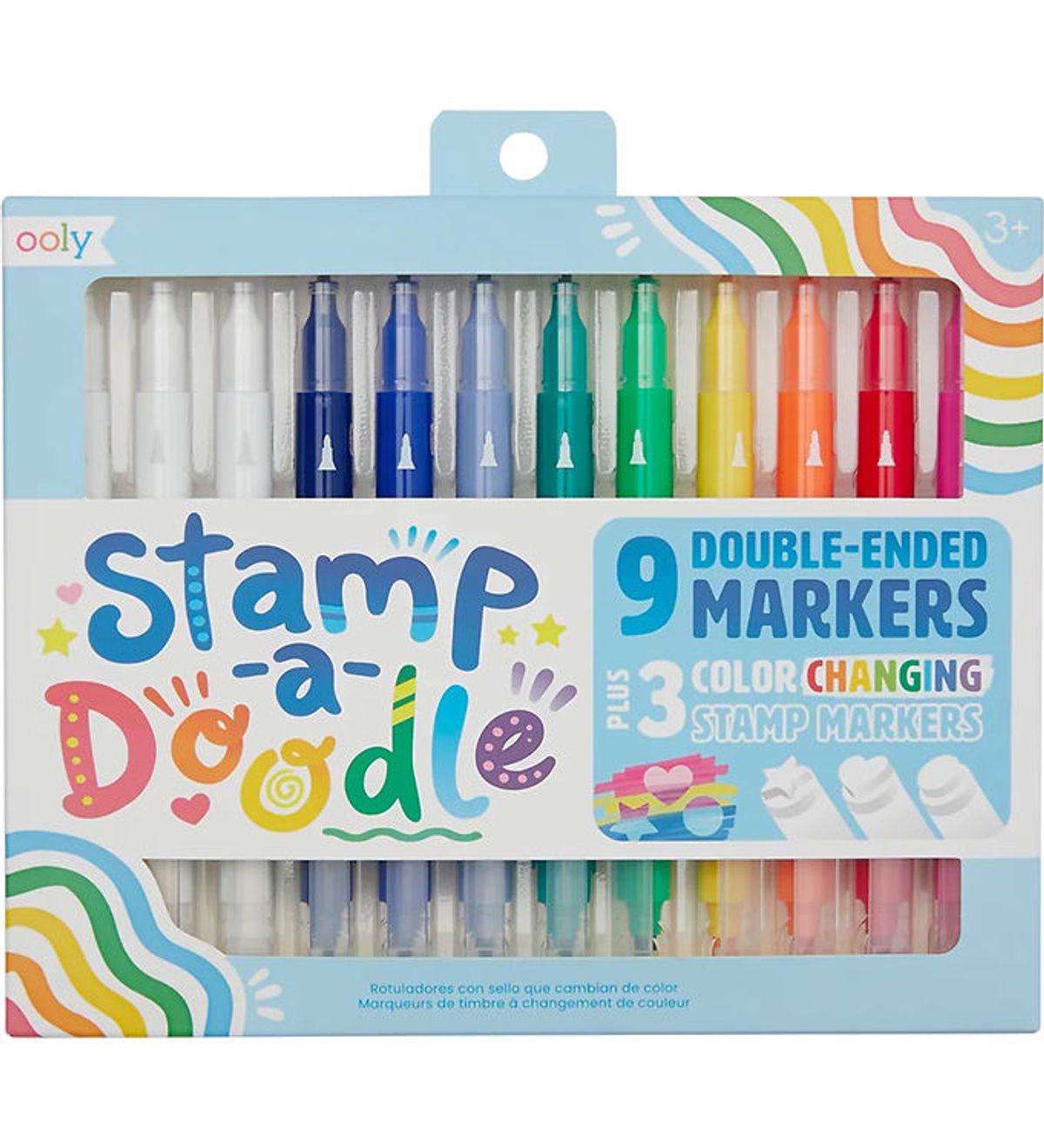 Ooly Dobbeltsidede Tuscher - 9 stk. - Stamp-A-Doodle