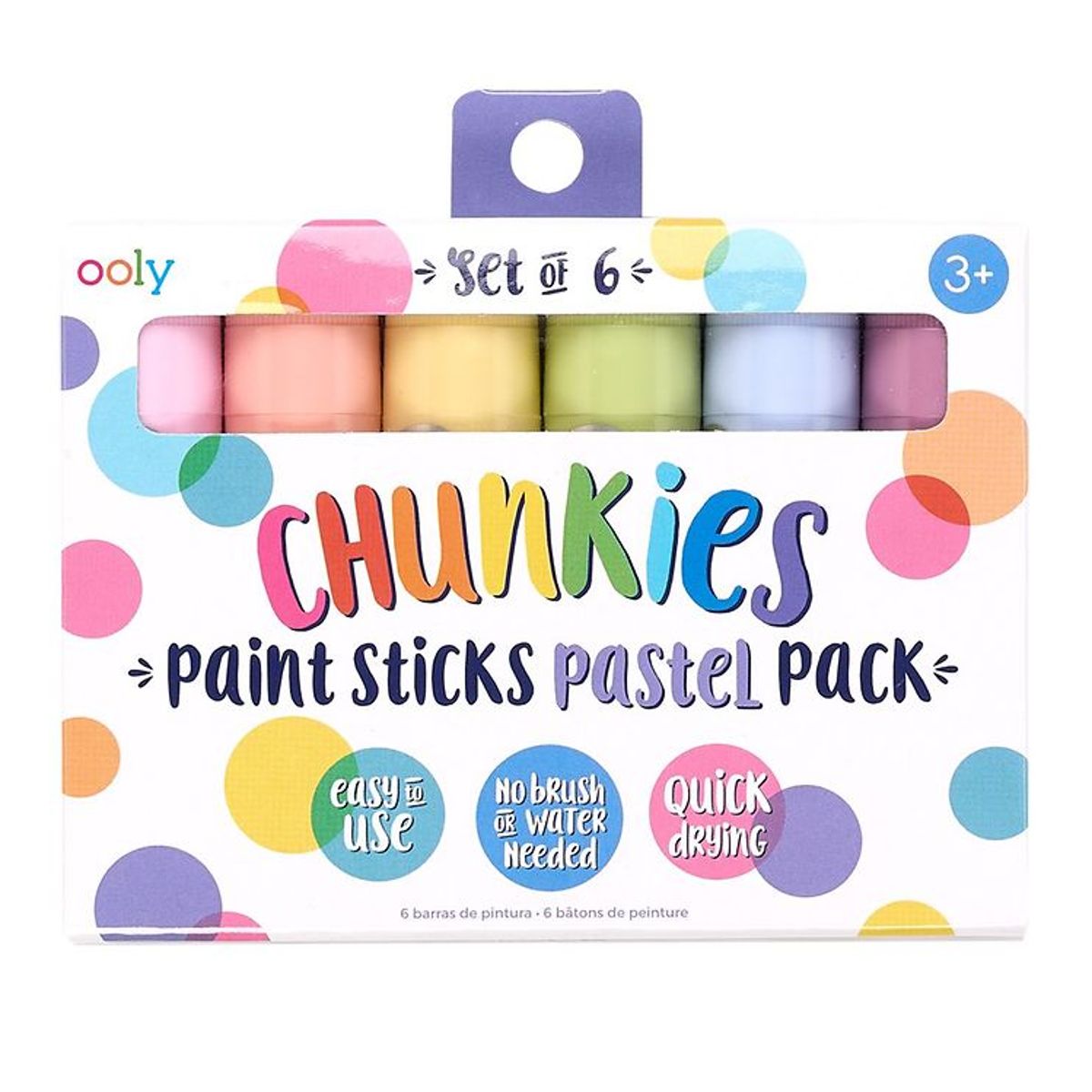 Ooly Jumbo Tuscher - Chunkies Paint Sticks - 6 stk - Pastel