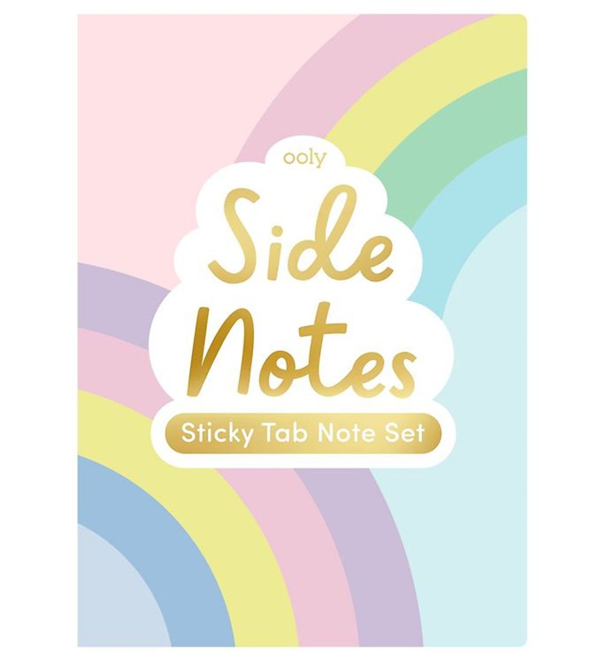 Ooly Sticky Notes Bog - Side Notes - Pastel Rainbows