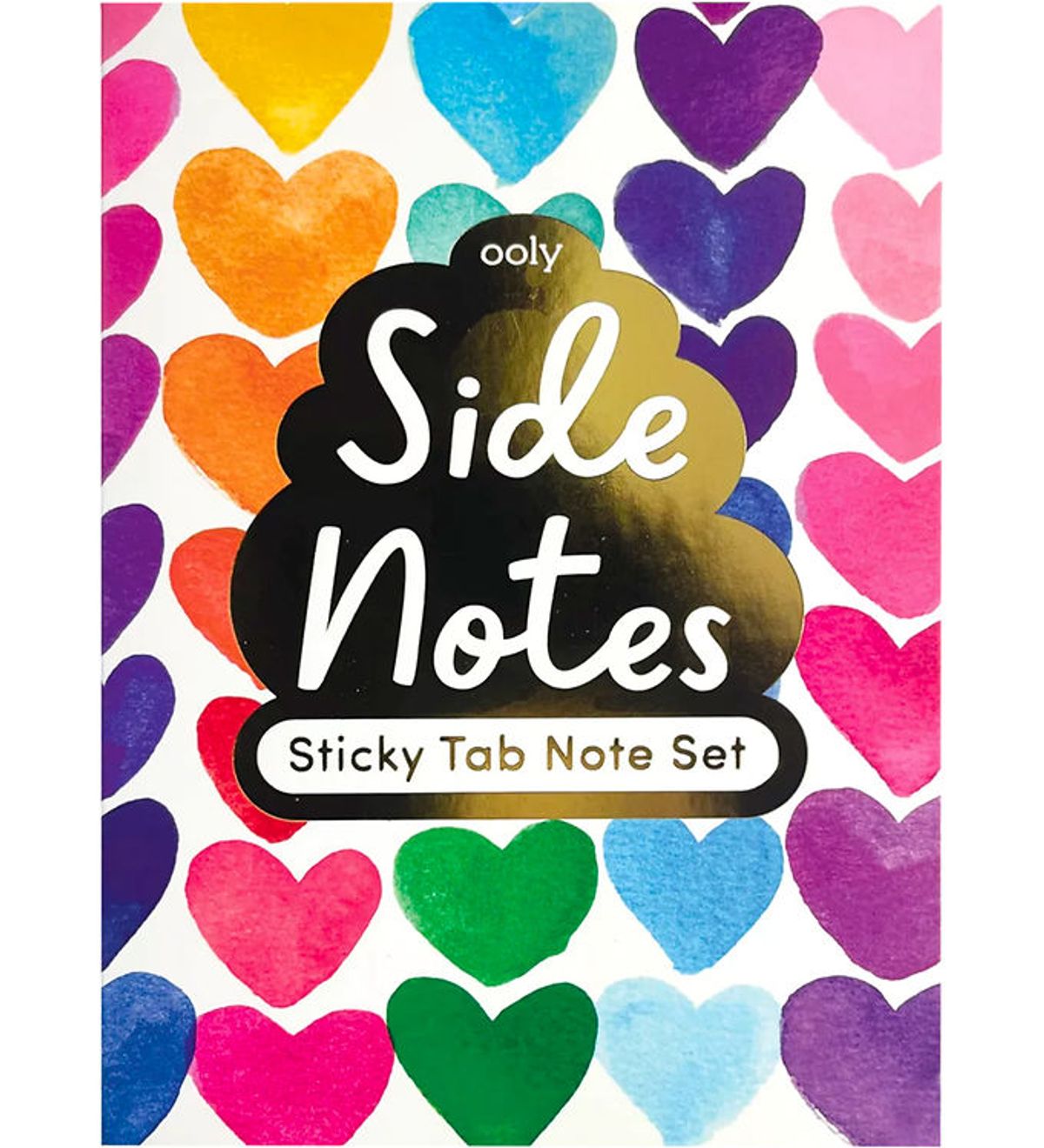 Ooly Sticky Notes Bog - Side Notes - Rainbow Hearts