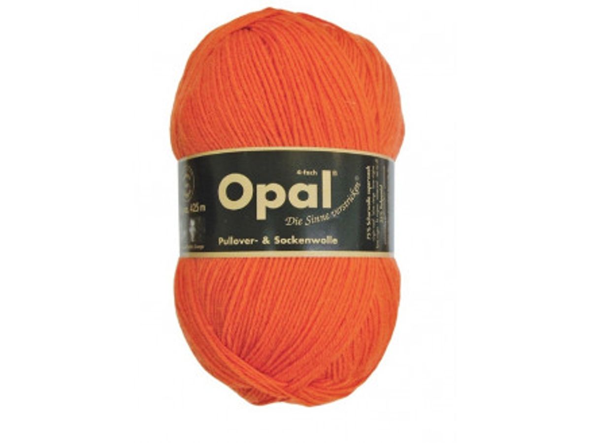 Opal Uni 4-trådet Garn Unicolor 5181 Orange