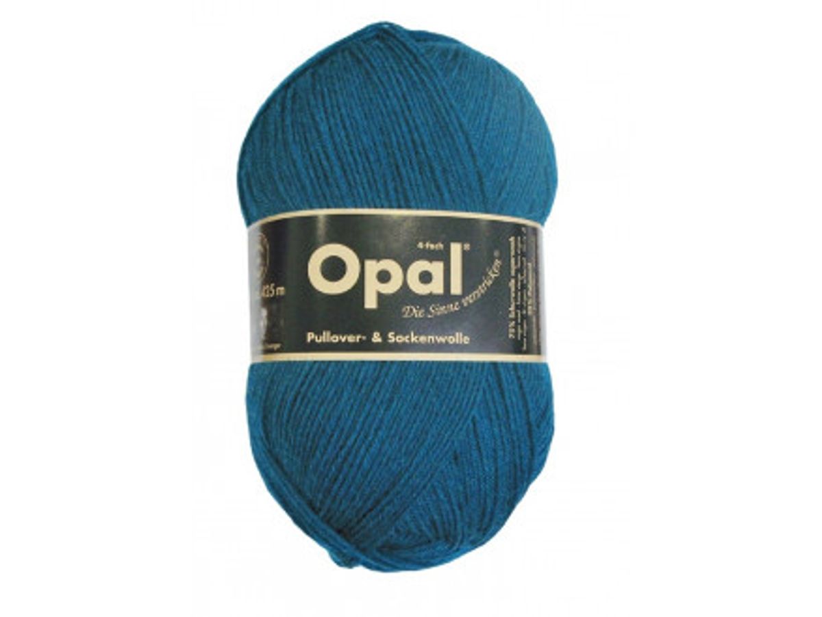 Opal Uni 4-trådet Garn Unicolor 5187 Petrol