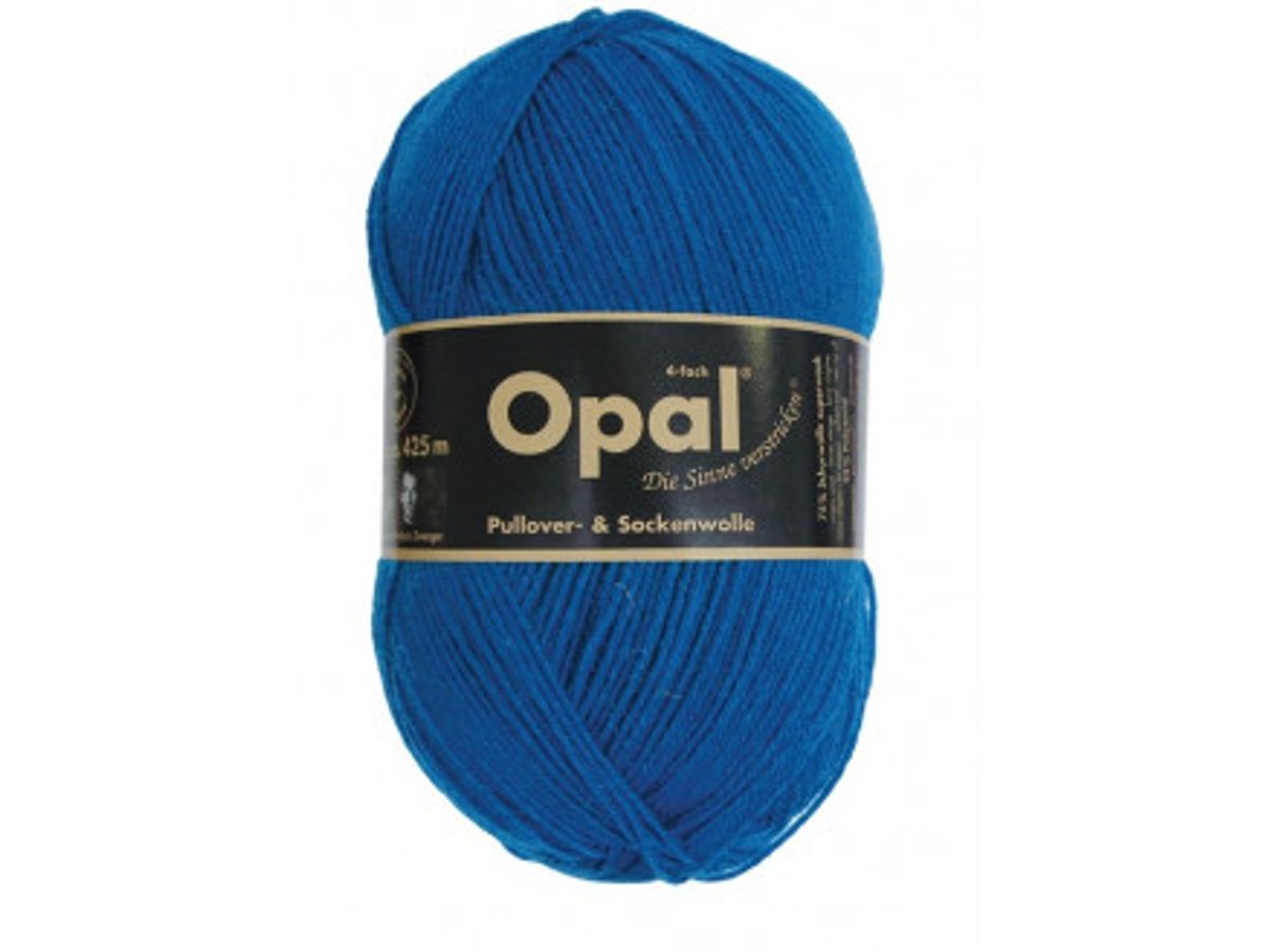 Opal Uni 4-trådet Garn Unicolor 5188 Blå