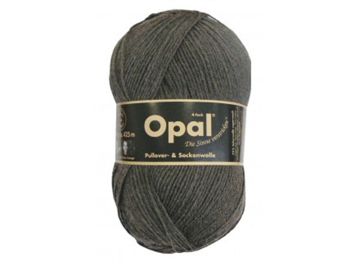 Opal Uni 4-trådet Garn Unicolor 5191 Antrasit Melange