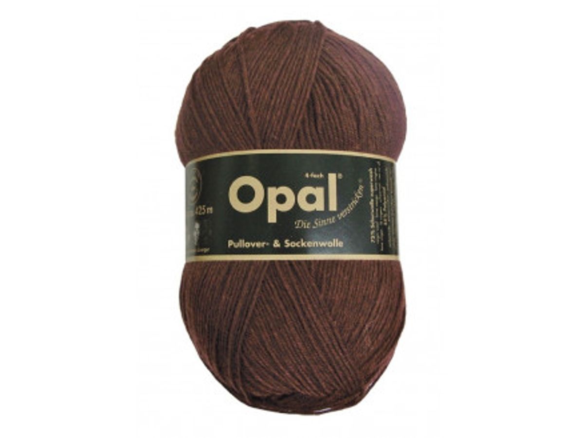 Opal Uni 4-trådet Garn Unicolor 5192 Mørk Brun