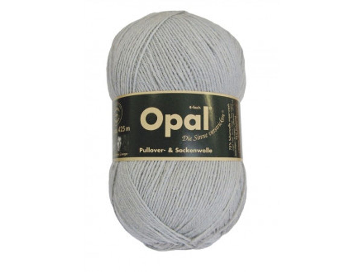 Opal Uni 4-trådet Garn Unicolor 5193 Mellemgrå