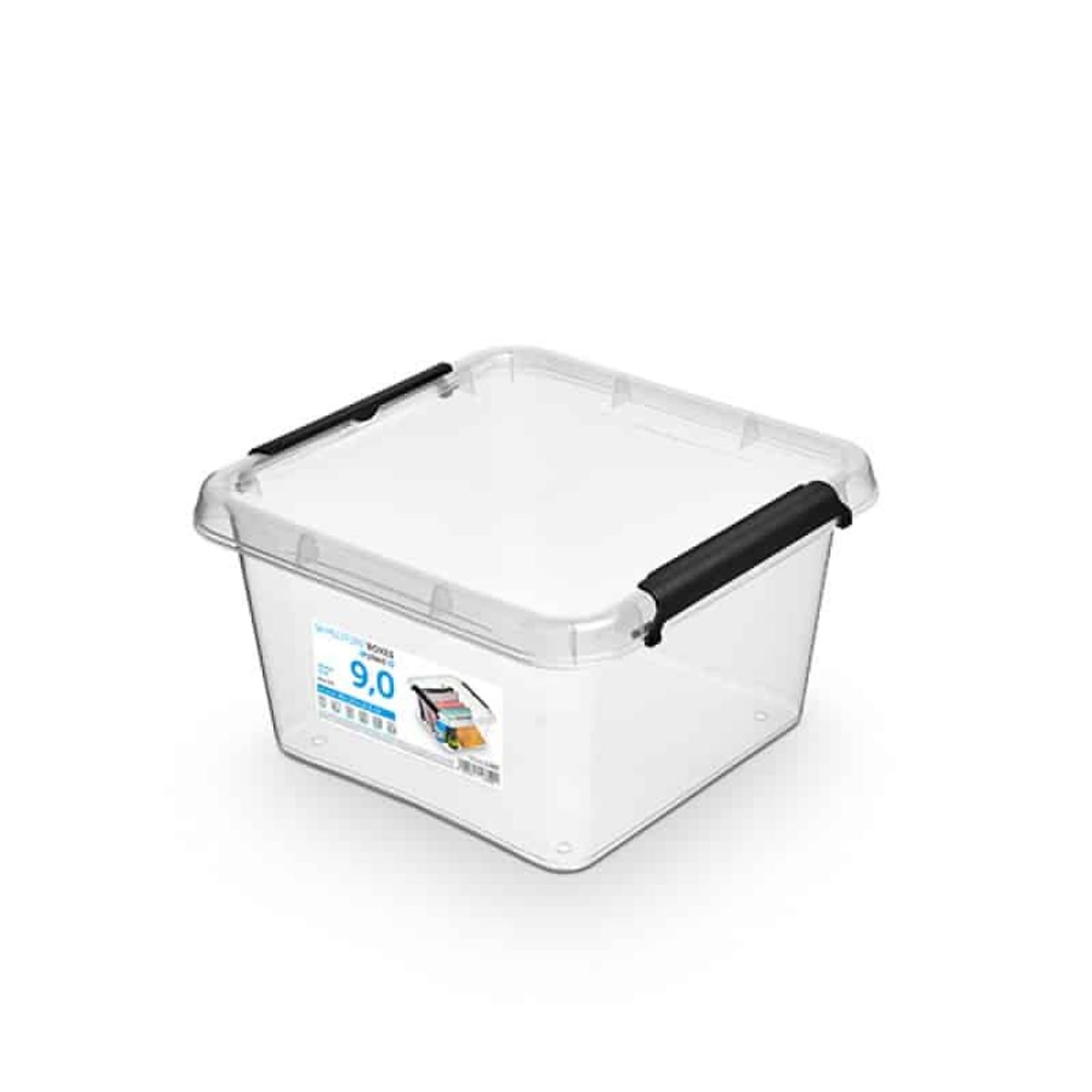 Opbevaringsboks Transparent 9L Plast 290x290x165mm.