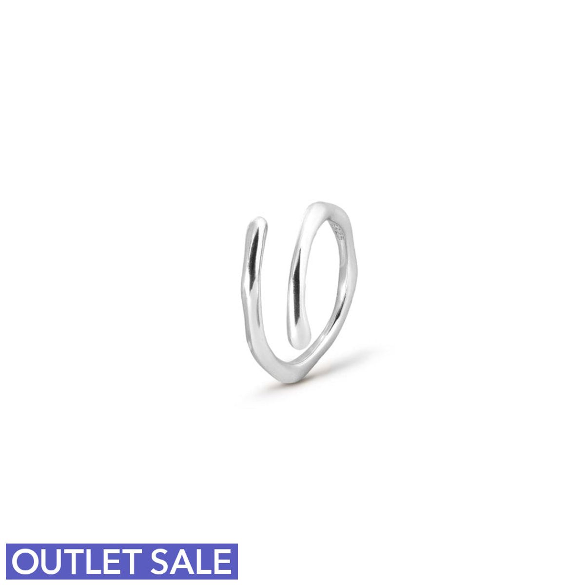 #OpenLoop fingerring - onesize - regulerbar størrelse - Sterling sølv - OUTLET