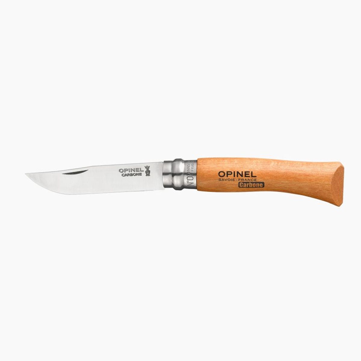 Opinel N°07 Carbon Steel 8 cm i bøg