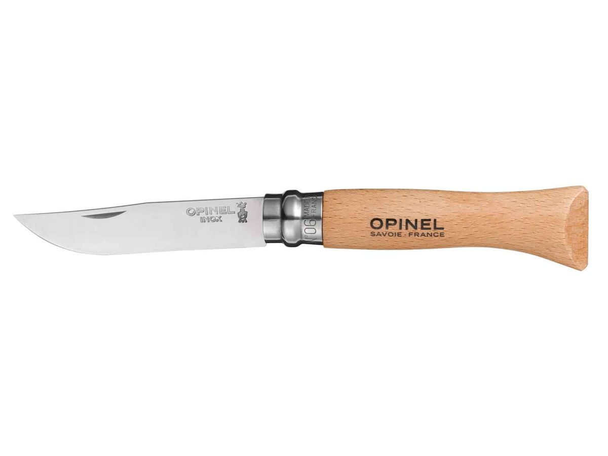 Opinel N°6 stainless 7,0 cm. bøg