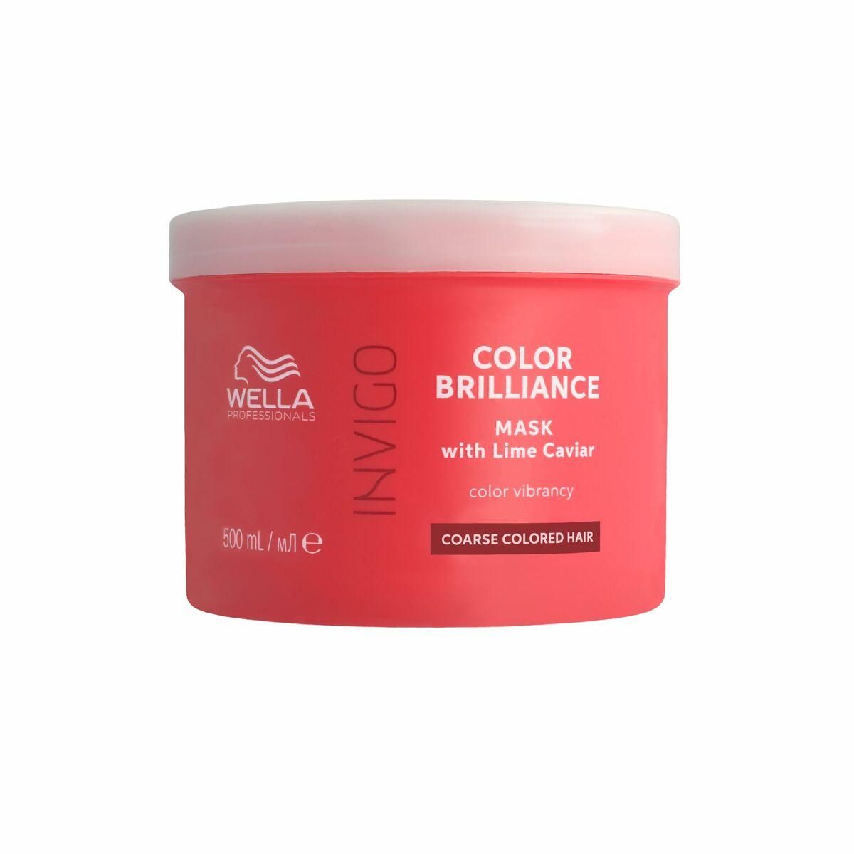 Oplivende Maske Wella Invigo Color Brilliance Farvet hår Tykt hår 500 ml