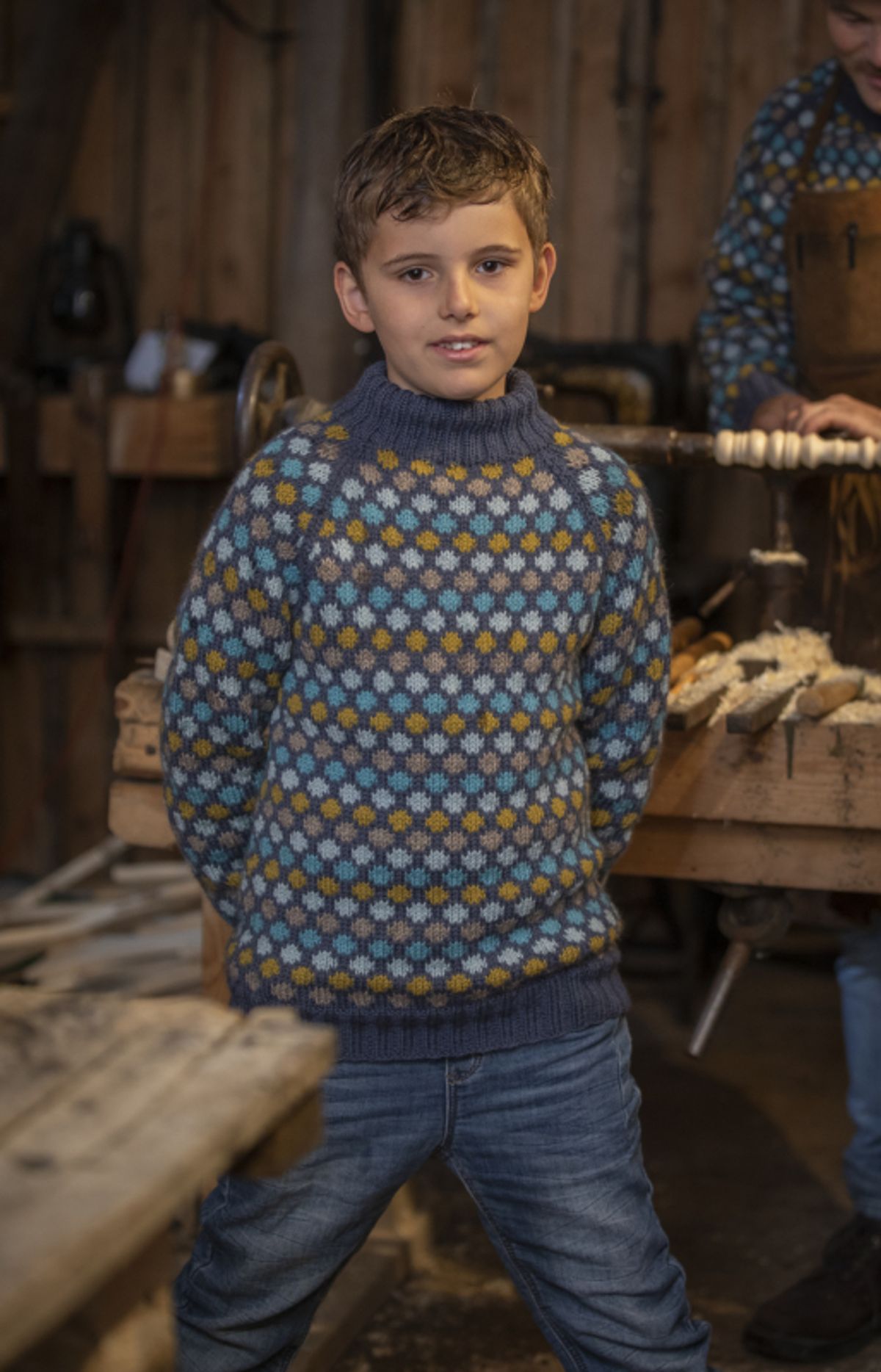 "Oppfinner" Genser - Viking Design 2020-1A Kit - 2-14 År - Viking Eco Highland Wool, fra Viking