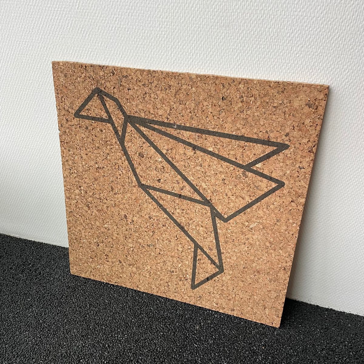 Opslagtavle - Bird stroke - 50x50 cm. - Restsalg