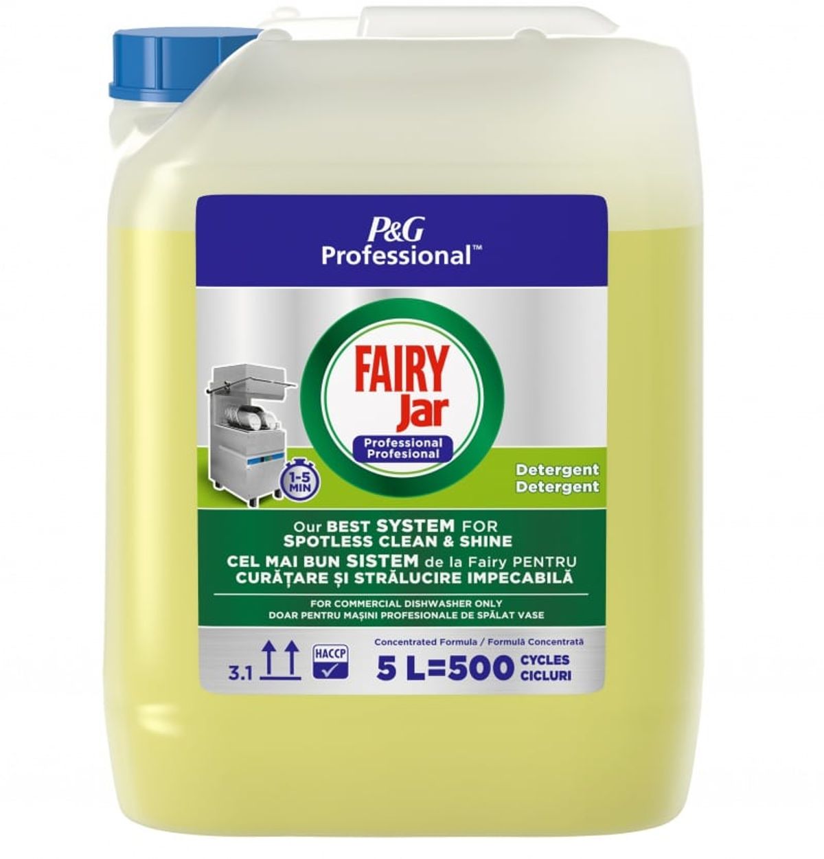 Opvaskemiddel FAIRY til opvaskemaskiner citron 5l.