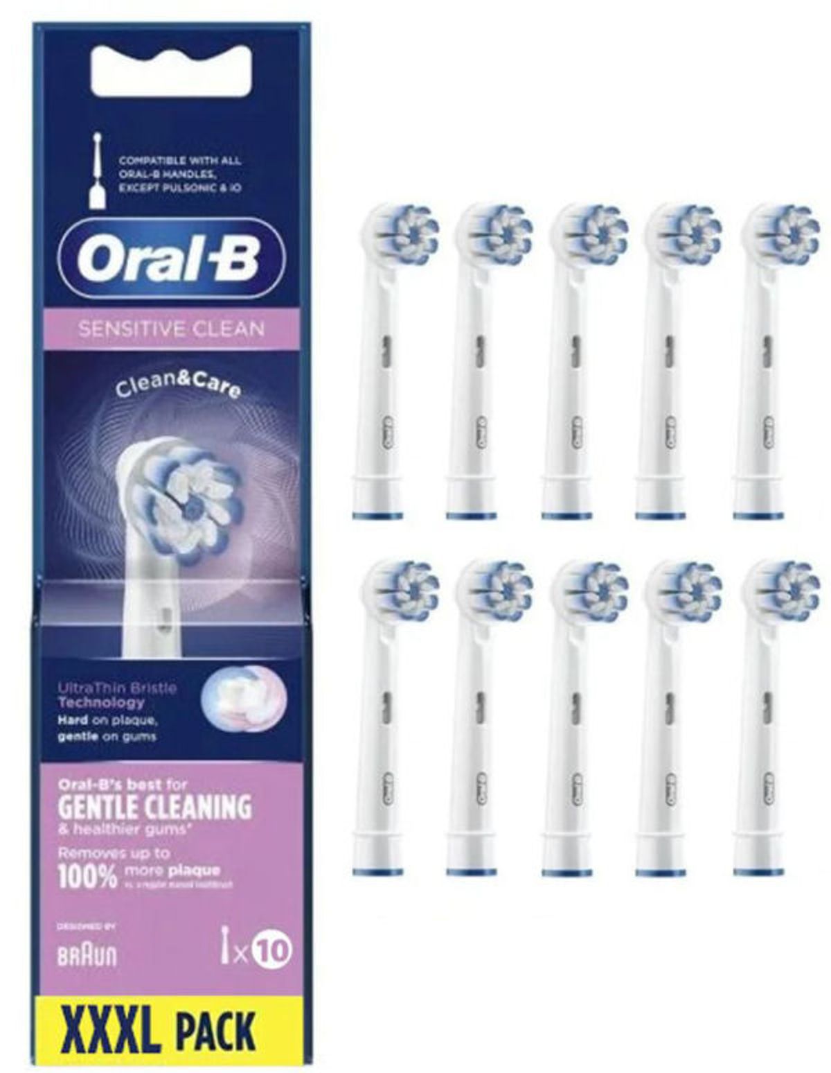 Oral-B clean & care sensitive clean 10 toothbrush heads