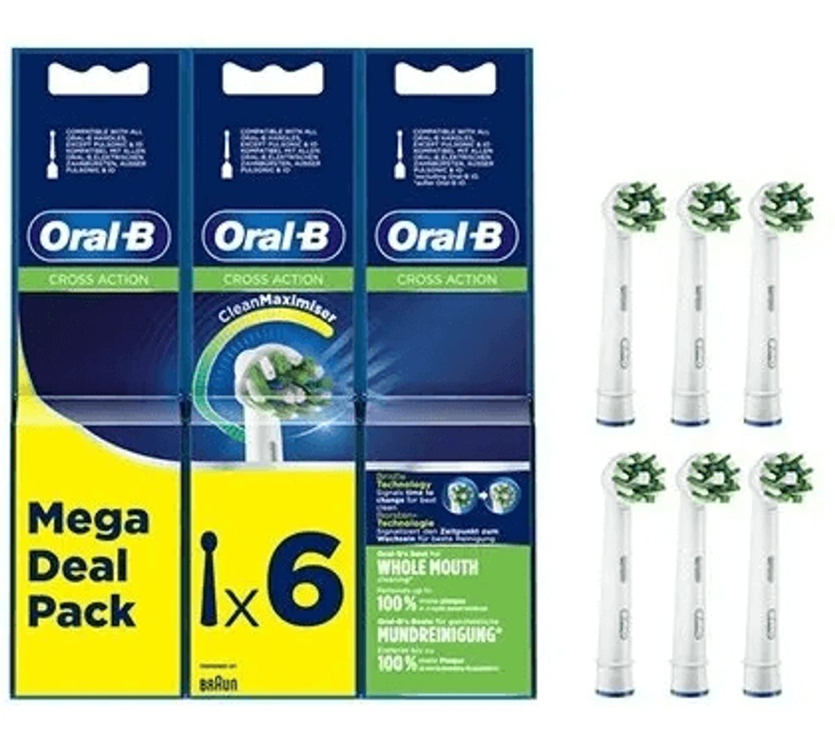 Oral-B CrossAction 6-pack - Hvid