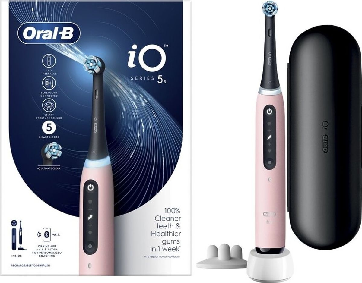 Oral-b - Io Series 5 El Tandbørste Med Etui - Lyserød