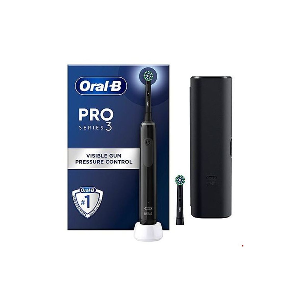 Oral-B Pro Series 3 sort inkl. rejseetui El-tandbørste