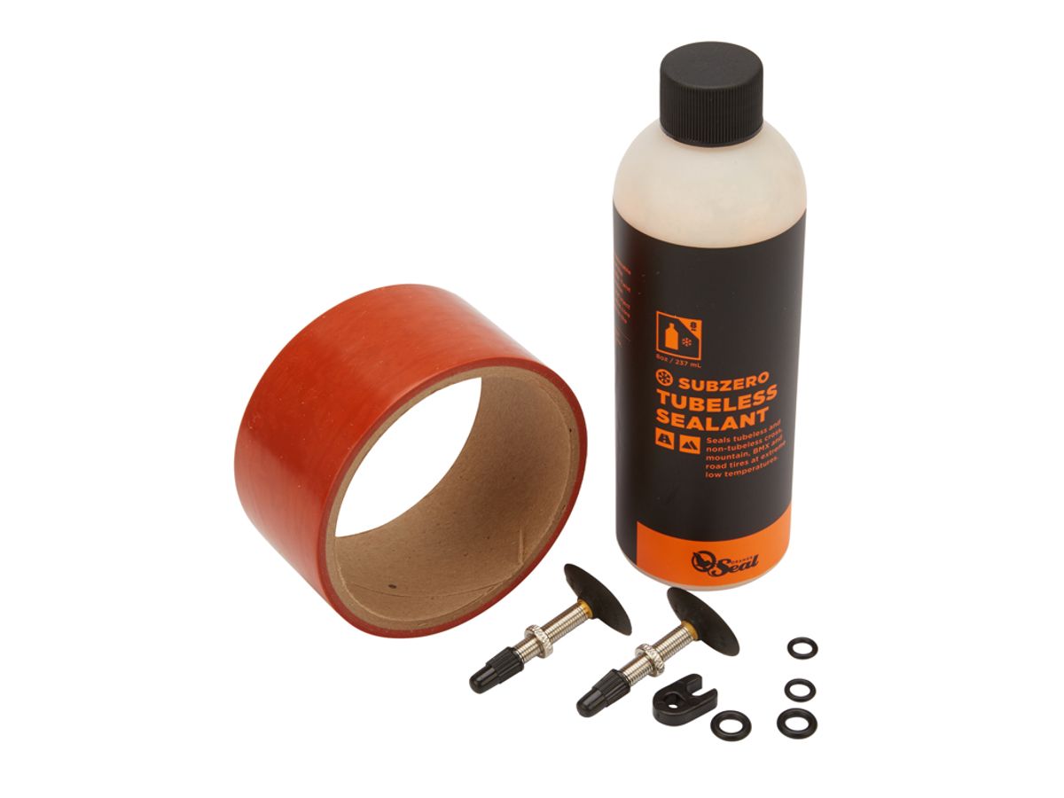 Orange Seal Tubeless Kit - 45 mm fælgtape - 237 ml. Subzero væske