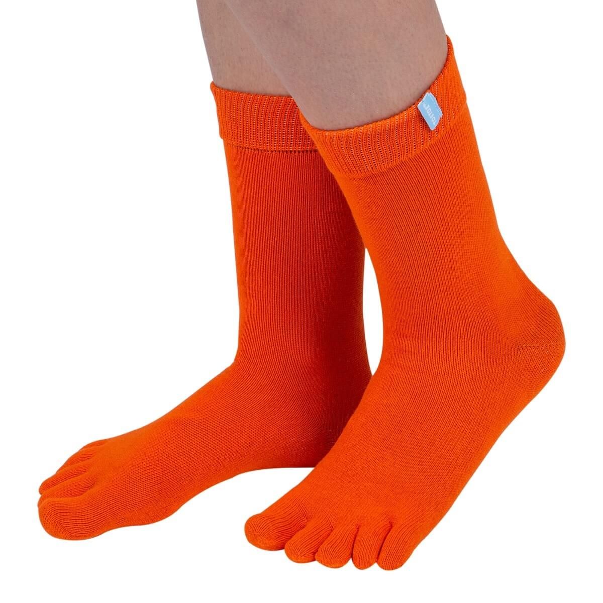 Orange ToeToe Essential Mid-Calf Tåsokker